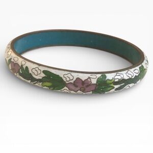 Vintage Cloisonné Bangle Bracelet
